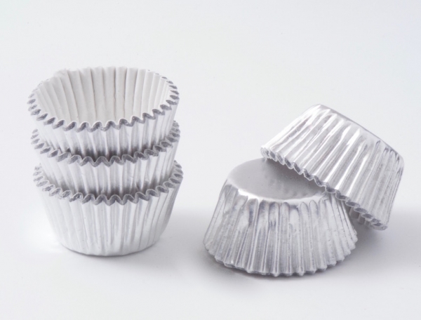 Praline paper cup 75 pieces silver at sweetART